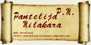Pantelija Milakara vizit kartica